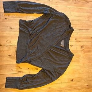 Grey Anthropologie long sleeve v-neck